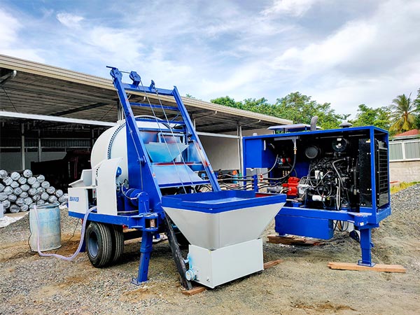 ABJZ40C Diesel Concrete Mixer Pump From Davao Philippines