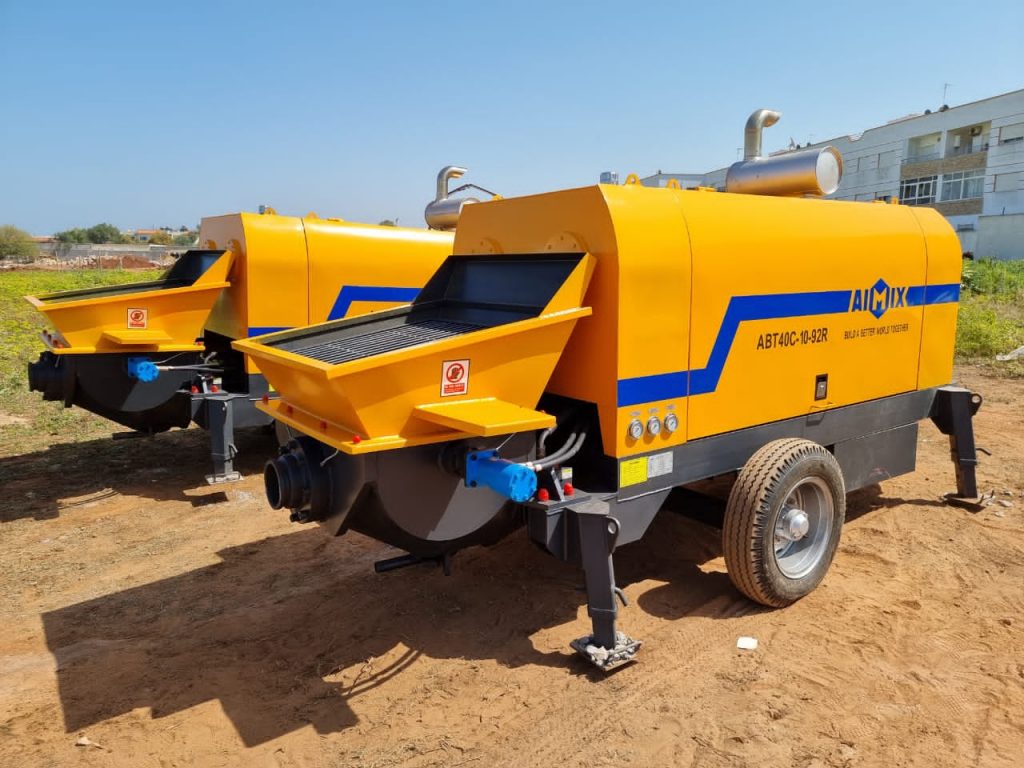 trailer mounted concrete pump