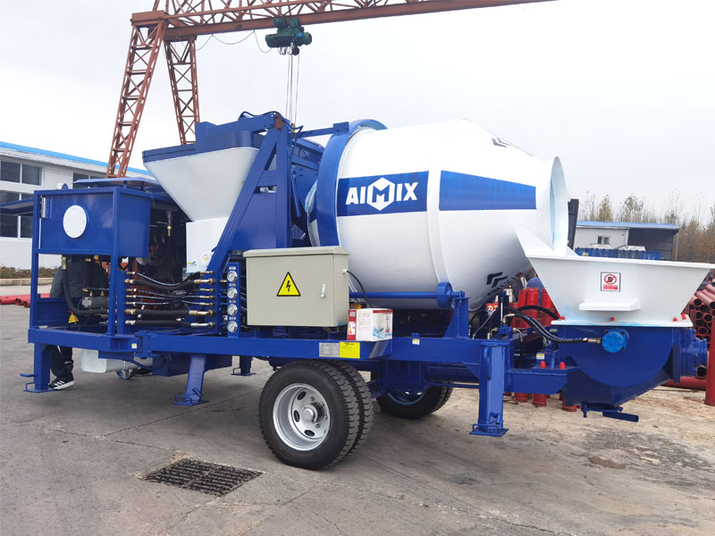 concrete mixer and pump