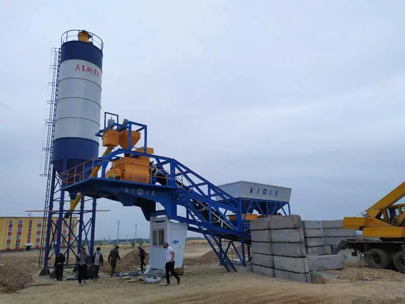 Mobile Concrete Mix Plant for Hopistal House Construction