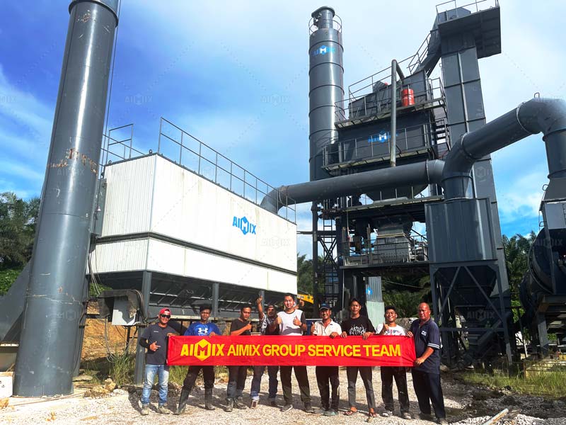 ALQ120 stationary asphalt batch plant in Malaysia