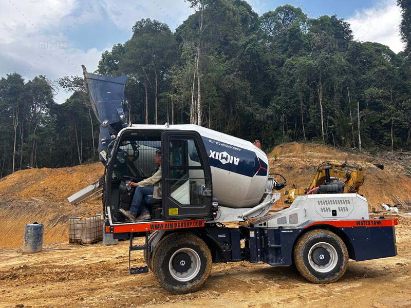 AS-3.5 concrete mixer working in Kenya