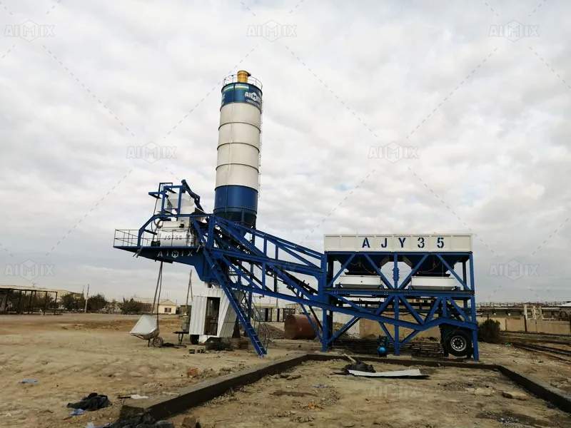 AJY-35 mobile concrete batching plant price